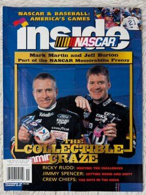 Vintage Inside NASCAR Nov. 1999 Mark Martin and Jeff Burton Issue Magazine